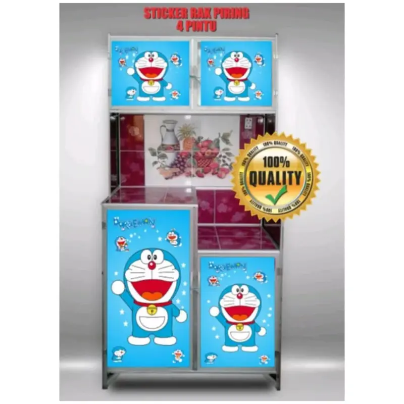 STIKER RAK PIRING 4 PINTU MOTIF KARAKTER Sticker 4