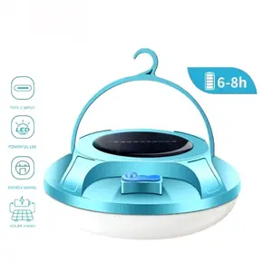 Lampu Emergency Gantung Camping Lamp UFO Solar Panel Lampu Darurat Lampu Taman Lampu Belajar Termurah