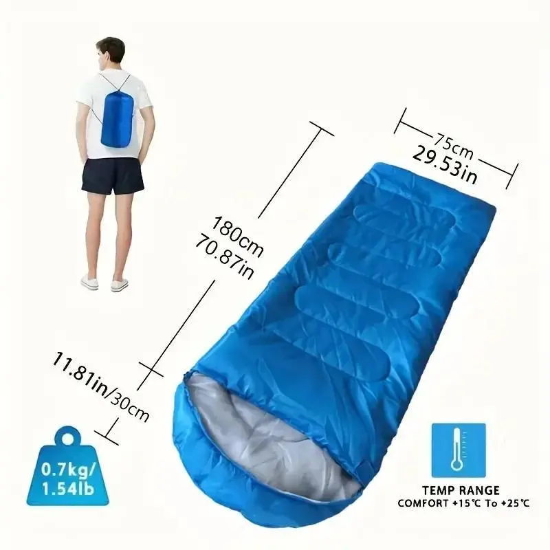 Portable Outdoor Sleeping Bag, Lightweight & Warm Sleeping Bag, Comfortable Sleeping Bag for Hiking, Team Travel, Climbing, Off-road, Self-driving 2