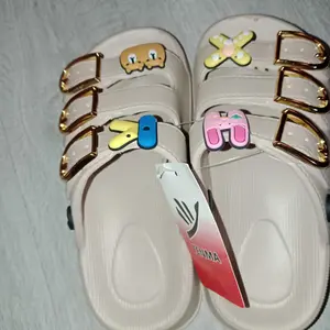 Sandal Selop Anak Perempuan Sandal Daily Anti Slip Aksesoris Huruf Hewan Sendal Anak Cewek Bahan Karet EVA Rubber Ukuran 24-35 H2510K-1 H2510T-1