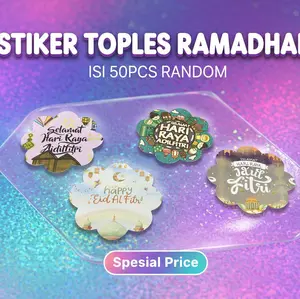 STIKER TOPLES SPESIAL RAMADHAN ISI 50PCS RANDOM DENGAN DESAIN RAMADHAN DAN EID AL FITRI Spesial Price