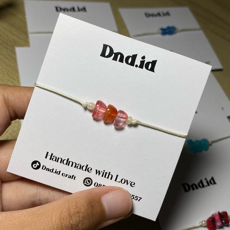 Gelang Serut Tali Giok Warna Ivory Manik Batu Elegan 1