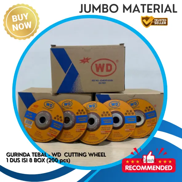 Batu Gurinda WD 4x6 Batu Gerinda WD 4x6 Batu Potong WD 4x6 Batu Gerinda WD  4x6 WD Cutting Wheel  4x6 - Mata Gerinda WD 4 x 6 (1 Box Isi 25 Pcs)
