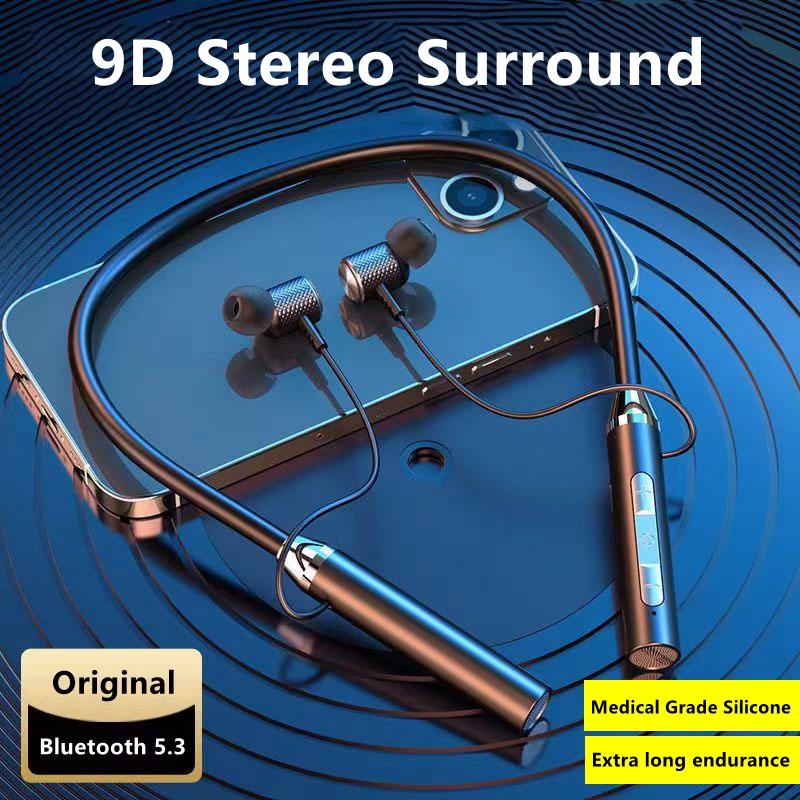 Tai Nghe Không Dây Dây Đeo Cổ, Xrlifego, Tương Thích Bluetooth 5.0, Tai Nghe, Có Micro, Âm Trầm, Khử Tiếng Ồn, Thích Hợp Cho Thể Thao, Chạy Bộ, Tai Nghe Nhét Tai Lâu Dài