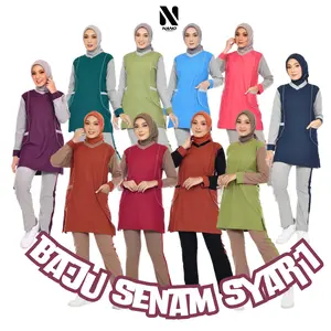 Nano Sportswear Baju Senam Muslim Tunik Syari / Baju Senam Muslim Panjang Wanita
