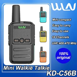 2PCS Mini Walkie Talkie WLN KD-C56B Portable Two Way Radio UHF 400-470MHz 16CH Long Range Handheld Transceiver For Hunting Mini Radio