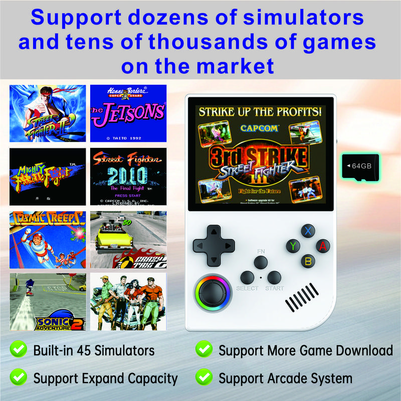 Máy Chơi Game, Mới cho năm 2025, Màn hình HD IPS 3,5 inch, Kích thước nhỏ, Thiết kế cổ điển PSP và GBA, Có thể kết nối với TV, Có Thể Sạc Lại, Thích hợp cho sinh viên, Bạn trai, Người yêu, Người yêu thích trò chơi GTA, Vật phẩm quà tặng 3