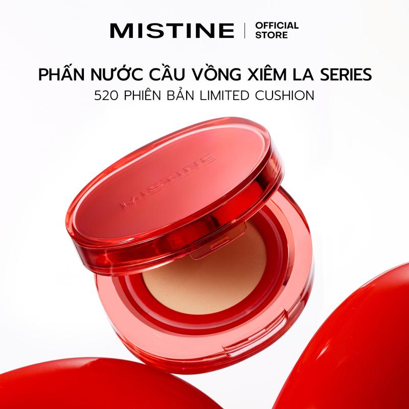 Mistine  "Phiên bản Limited" Phấn nước cầu vồng Xiêm La series màu Đỏ 2 lõi (Cushion 13g*2) + quà tặng 1 phấn má hồng (4.3g)