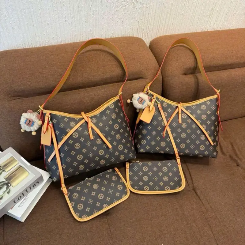 (TẶNG KÈM GẤU+ VÍ ) Túi HOT LOẠI ĐẸP-HÀNG DA DÀY công sở màu nâu SÉT 2 chi tiết SIZE 25CM + SIZE 30CM 5