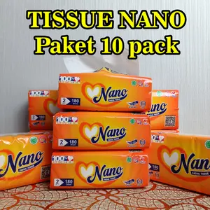 [ PAKET 10 TISSUE ] FACIAL TISSUE NANO 360 helai LEMBUT HALUS Tisu
