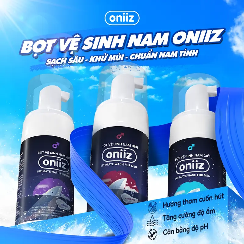 Bọt vệ sinh nam giới Oniiz - Dung dịch vệ sinh nam tạo bọt 100ml
