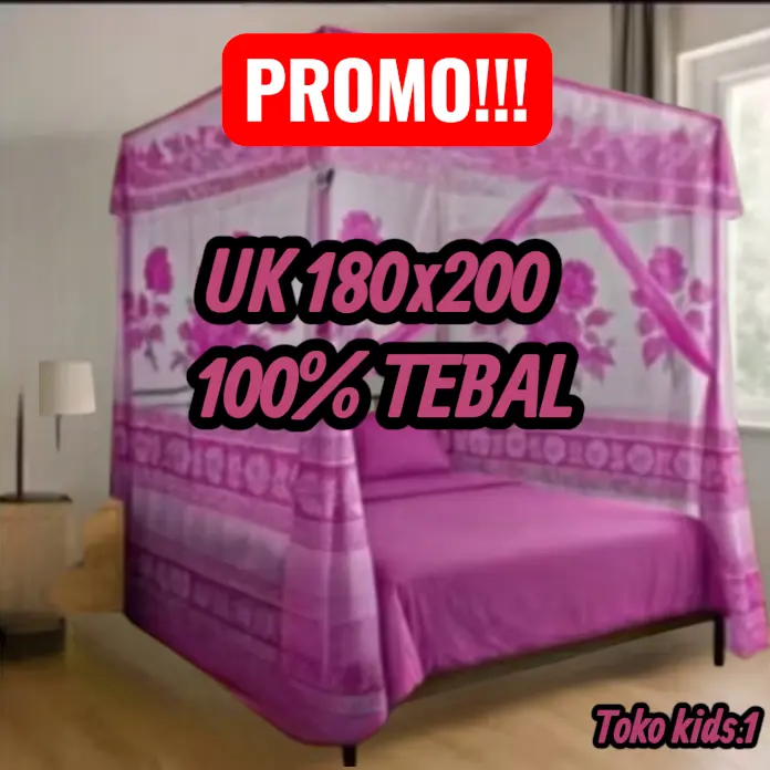 kelambu anti nyamuk uk 180x200cm jumbo terbaru