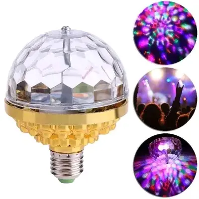Lampu LED RGB E27 7 Warna Lampu Disko Lampu Disco RGB Mini seharga 0