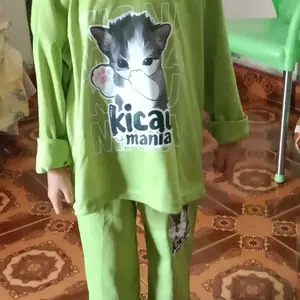 Baju Tidur Gambar Kicau Mania Anak Setelan Kaos & Celana Panjang Ukuran XS-XXL ID-2629 Fashion Nyaman Dicetak DTF Berkualitas untuk Tidur dan Sehari-hari