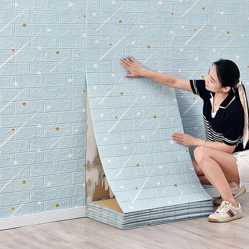 3D Foam Wall Paper Dinding Adheisve Wall Decor Design Wallpaper ...