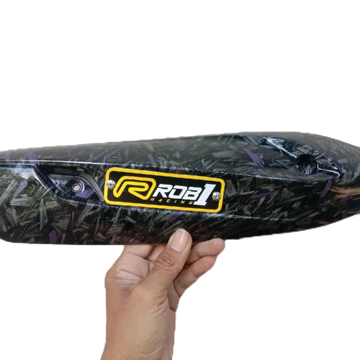 Cover Tameng Knalpot ROB1 Carbon Forged Pnp Aerox Nmax Grandfilano Dan All Metik Aksesoris Motorcycle Racing