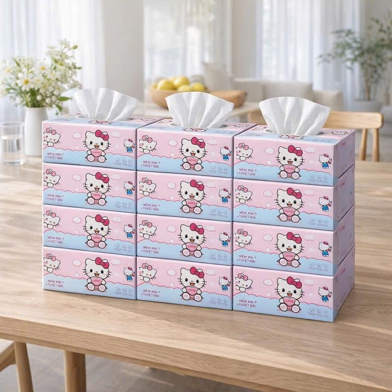Giấy ăn giấy rút YCOOL thùng 30 gói 300 tờ giấy trắng
