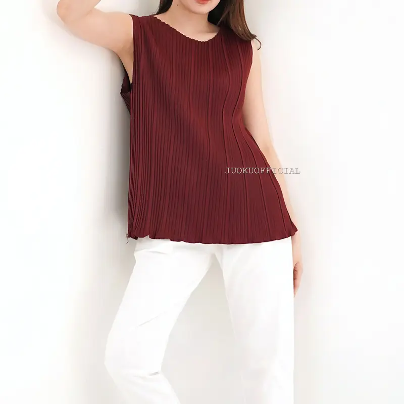 Atasan Plisket BB Wavy Tanpa Lengan / Baju Plisket / Tanktop Plisket / Pleated Top 0