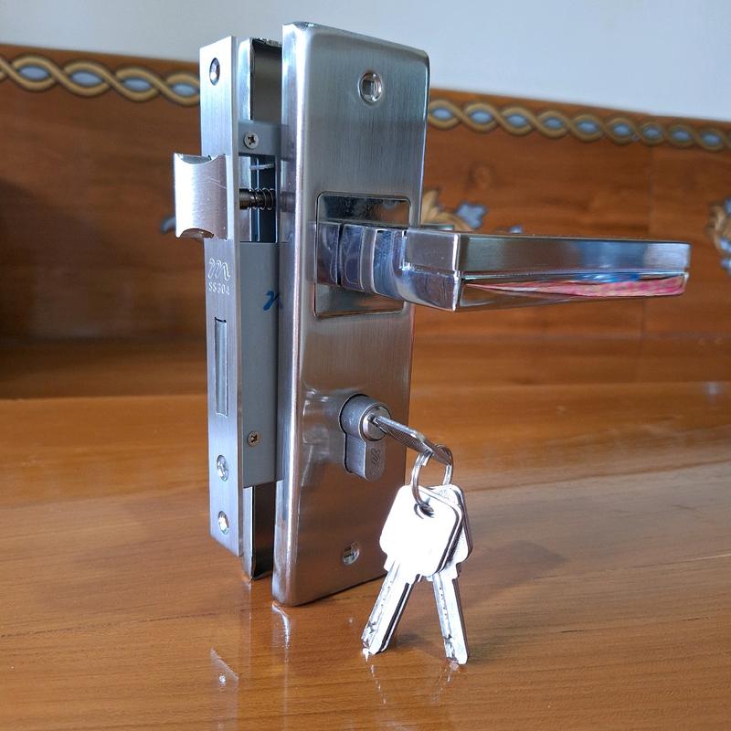 Handle Set Kunci SUPER PREMIUM - Gagang Pintu Kamar Set Kunci Original - Slot Pintu Stainless Full Tahan Karat 1