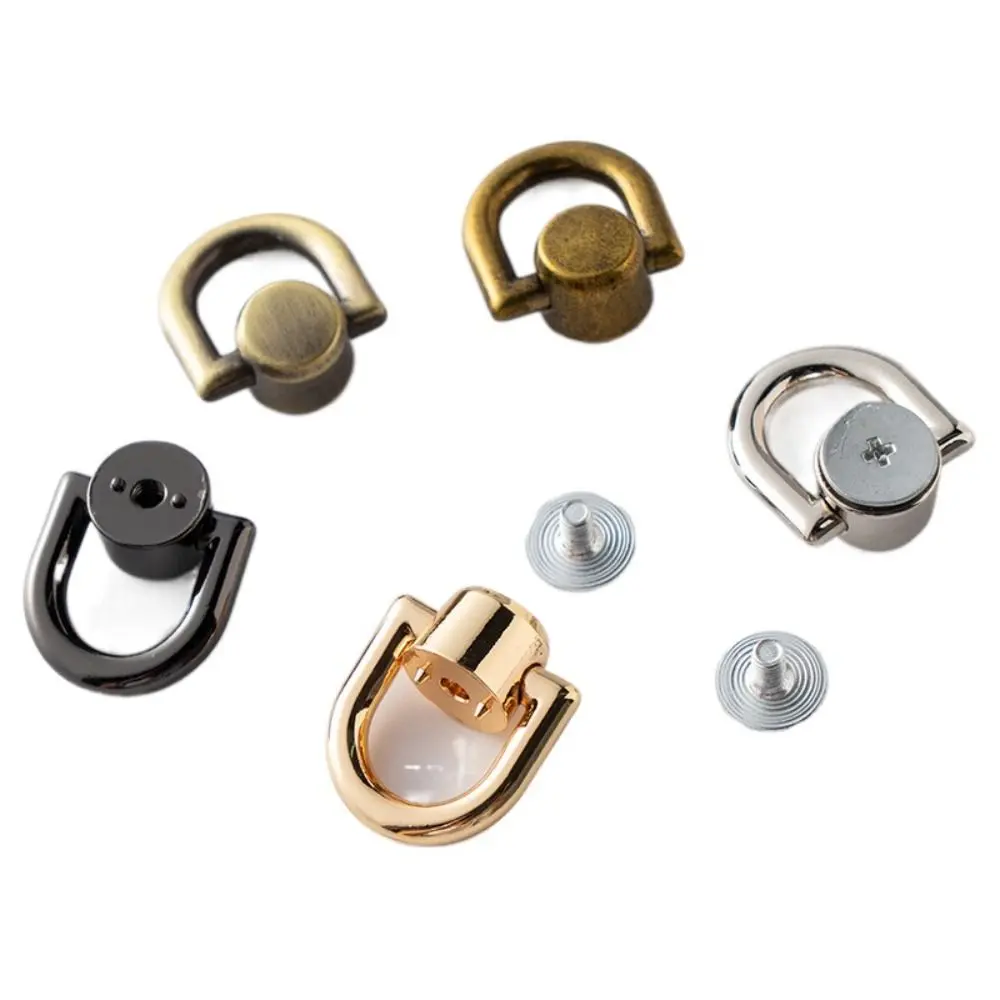 Durable Metal Bag Rivet Nail Buckle Tong Snap D Ring Metal Bag Rivet Nail Studs Button Luggage Bag Buckle Handbag Belt Traveling Bag