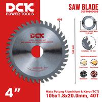 Gambar DCK Saw Blade (TCT) 4 Inci / Mata Potong Aluminum & Kayu 105×1.8×20.0mm, 40T dari DCK Power Tools Indonesia Kota Administrasi Jakarta Barat 1 Tokopedia