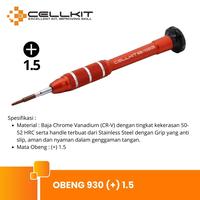 Gambar CELLKIT Obeng Single Magnetik 930 (+) 1,5mm CK 930 Baja CR-V Anti Selip dari CELLKIT Kota Surabaya 2 Tokopedia