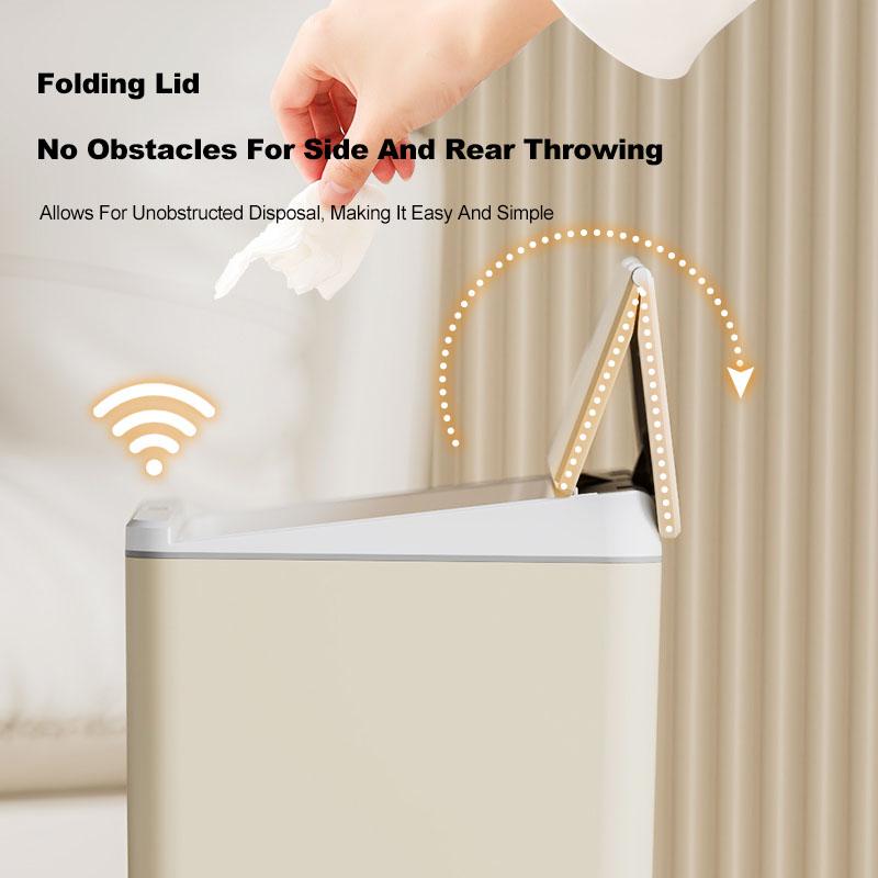 17L household smart induction trash can for kitchen, bedroom, bathroom, electric, fully automatic lid opening, induction kick 1
