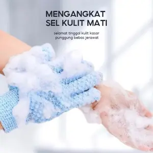 Tangan Mandi Waslap Scrubber Exfoliating Tubuh Angkat Sel kulit mati
