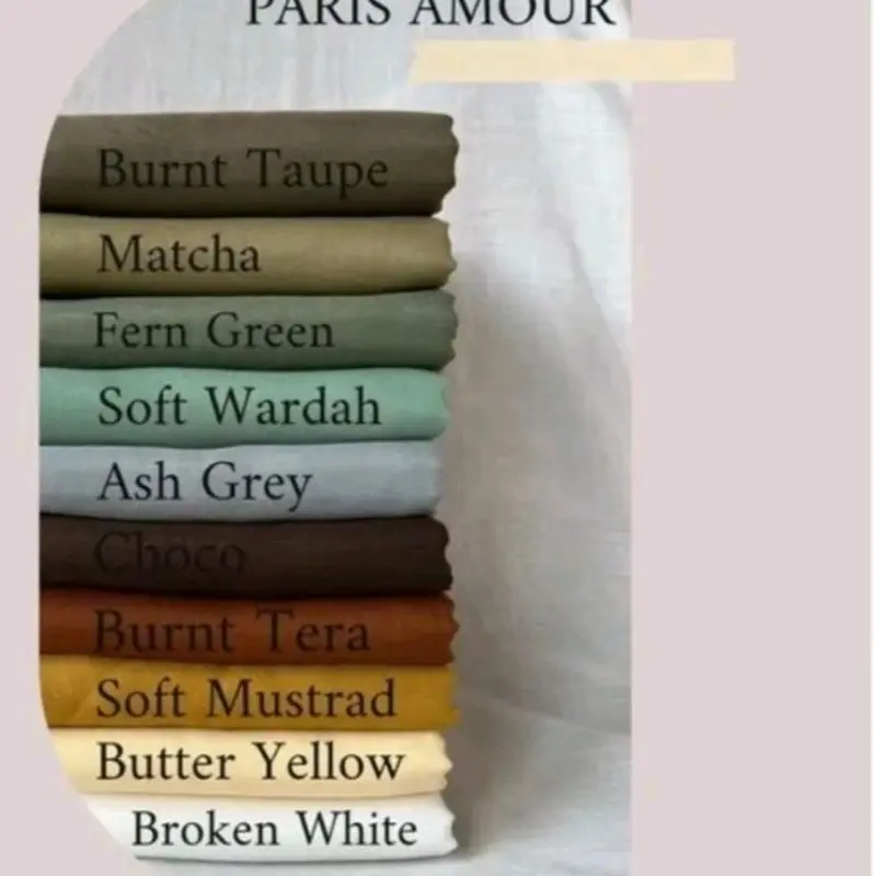 Hijab Segi Empat Paris Premium Amour Original - Katun Mikro Korea 110x110cm - Warna Pilih Sendiri - Voal, Square, Kotak, Muslim, Kerudung, Wanita 7