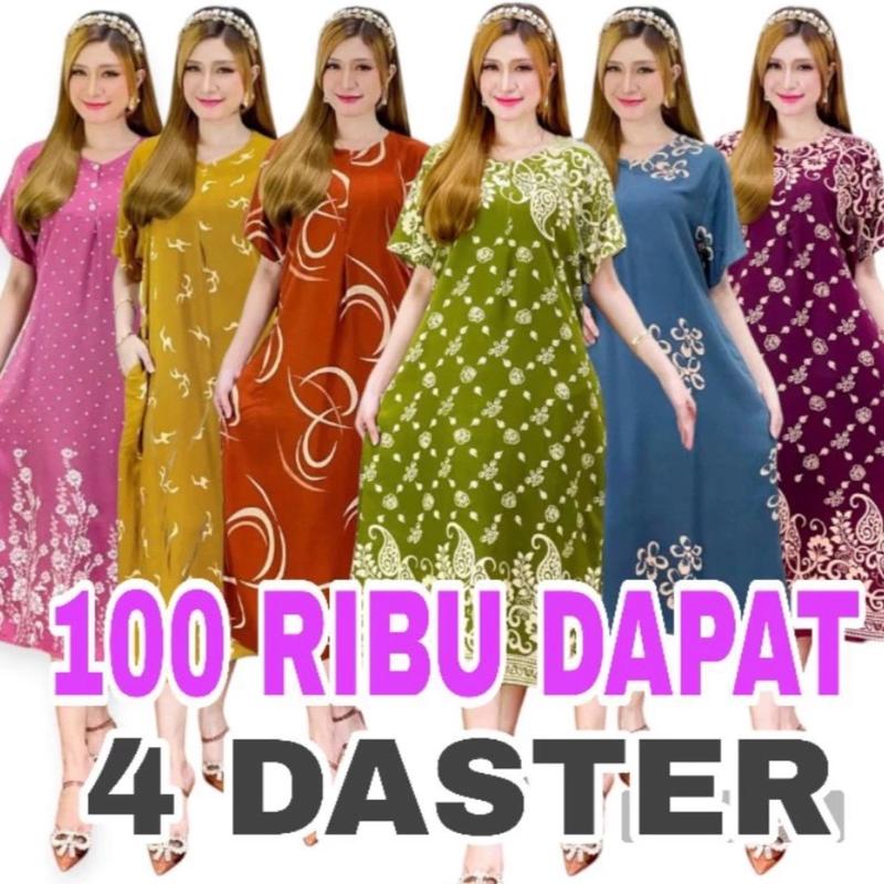 100rb Dapat 4 Daster Paket Usaha || Daster Rayon Busui Bumil Motif Batik Nyaman kekinian 1