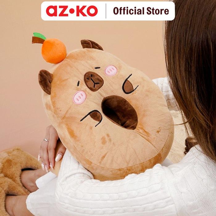 Gambar AZKO Ataru Bantal Tidur Capybara - Cokelat Sleep Pillow Bantal Kepala Alas Kepala Sandaran Tidur dari AZKO ID Kab. Tangerang Tokopedia