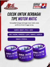 Gambar UMA Racing Roller 3pcs Untuk Motor Matic Honda Beat Deluxe / Vario / PCX / ADV (Ready Semua Ukuran) - Vario/PCX/ADV/Beat dlx, 8gr dari FORMULA MOTOR_NEW Kota Bekasi 4 Tokopedia
