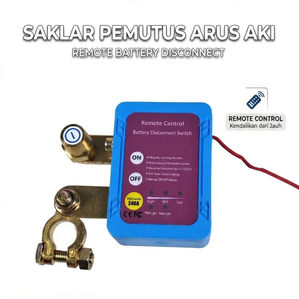 Saklar Pemutus Arus Aki Mobil CH-124 - Battery Disconnect Switch With Remote