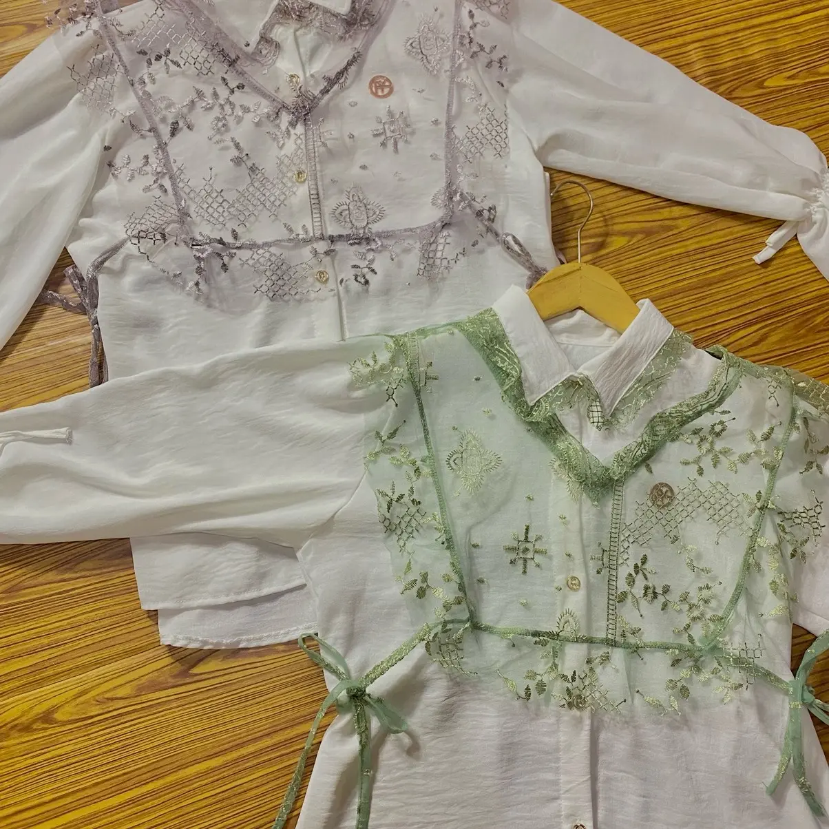 Kemeja Vivi vest mix brukat