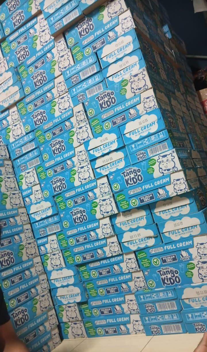 Tango Kido Susu UHT Full Cream 1 Dos Isi 36 Pcs 115ml Sumber 9 Vitamin Tinggi Kalsium & Sumberzink