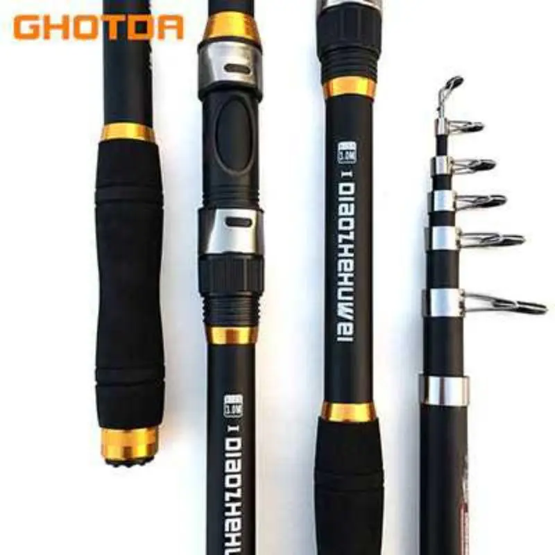 Ghotda Joran Pancing Carbon Portable Fiber Telescopic CF3000 Alat Ikan