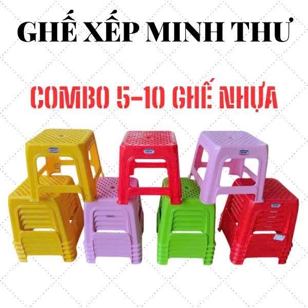  Combo 5-10 Ghế Nhựa Đẩu Duy Tân Mặt Lưới 