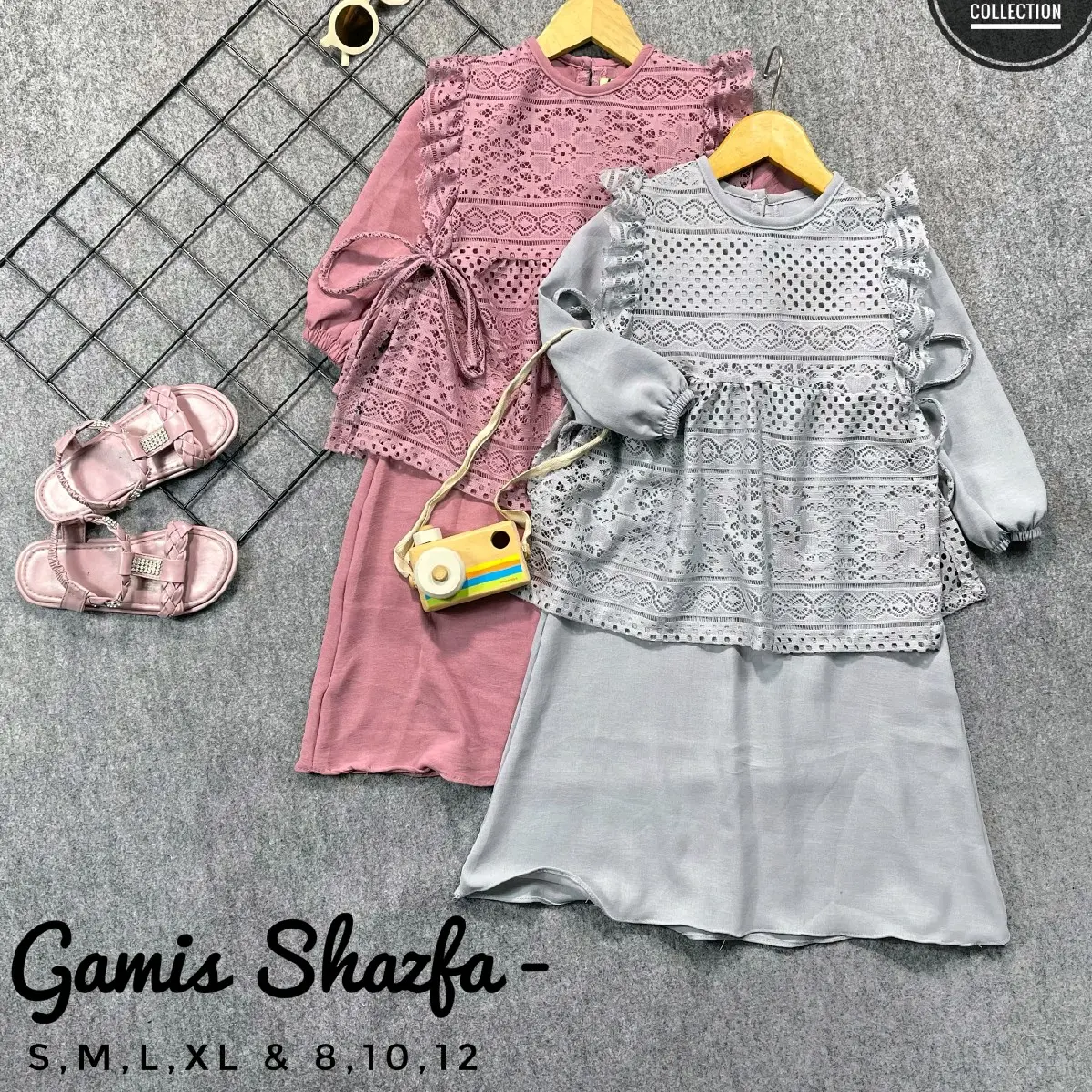 gamis berukat shazfa Baju Muslim Anak(2-5 Tahun) Brokat Lebaran