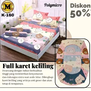 Sprei Full Karet Keliling Anti Geser Motif Terbaru 200x200 180x200 160x200 120x200 Bahan Katun Berkualitas