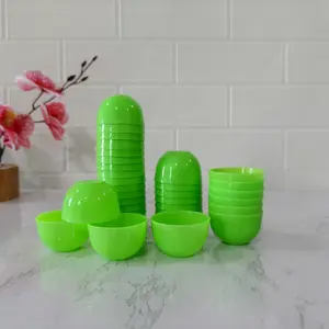 Murah 3 lusin Cetakan Kue / 36 pcs Cetakan Kue Mangkok kecil / Kue Talam / Telor Ceplok / Coklat / Ager / Agar / Jelly / Puding / Bolu / cetakan kue Apem Hijau Merah Plastik BY MEGA CETAKAN