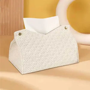 Tempat Tisu Mobil/Kotak Tissue Kulit Mobil Mewah/Tissue Dekorasi Kotak/Kotak Tisu Anyaman/Kotak Tisu Gaya Mewah Nordik Kulit