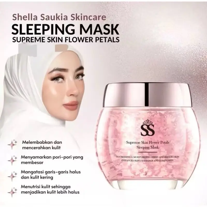 Ssskin masker rose mencerahkan dan melembabkan wajah  by ssskin Mencerahkan Wajah Kering Masker