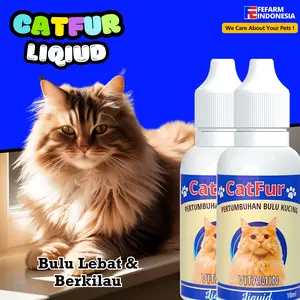 Catfur Anti Rontok Bulu Kucing 10ml Penumbuh Rambut Hewan Peliharaan Fefarm