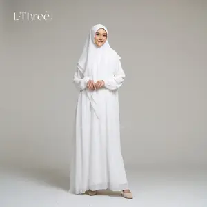 Maira Gamis Set Umrah - Lthree By Lubna Simple Elegant Gamis Syari Muslim Wanita