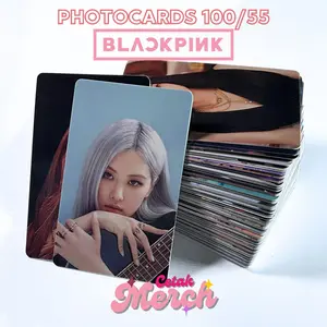 [100/55 pcs] Photocard BlackPink PC Unofficial Foto Black Pink 1 Sisi Tebal Laminasi - Rose Lisa Jennie Jisoo Photo Card