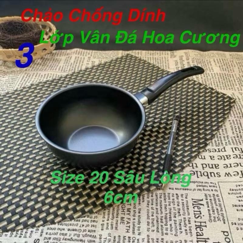 Chảo chống dính 3 lớp 20cm sâu lòng cao cấp dùng cho mọi loại bếp Loại 1 - TT79