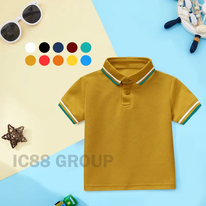 Baju Kaos Polo Anak Laki-Laki dan Perempuan Unisex Usia 2 - 10 Tahun 4