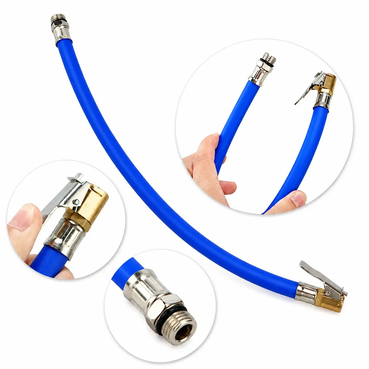 TORA SELANG PENGISI ANGIN BAN 40 CM SELANG TIRE INFLATOR AIR CHUCK