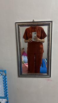 Product Review of Airy Stretch - Baju Mandarin - Home Of Stasis Warna 4 - Medical Scrub Doctor’s Baju Celana Jaga Karet Panjang 7/8 pendek V Neck Joger Karet Cargo OKA OK Perawat/Dokter Nakes, seragam pria wanita Set Terpisah Wearpack Free Bordir from P**🐷 1