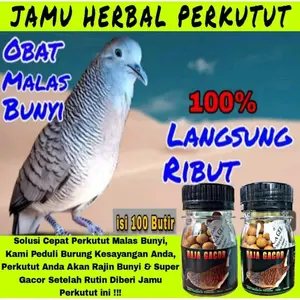RAJA GACOR JAMU PERKUTUT MALAS BUNYI ISI 100 butir pil perkutut apbn nutrobird laras ati sehat gacor